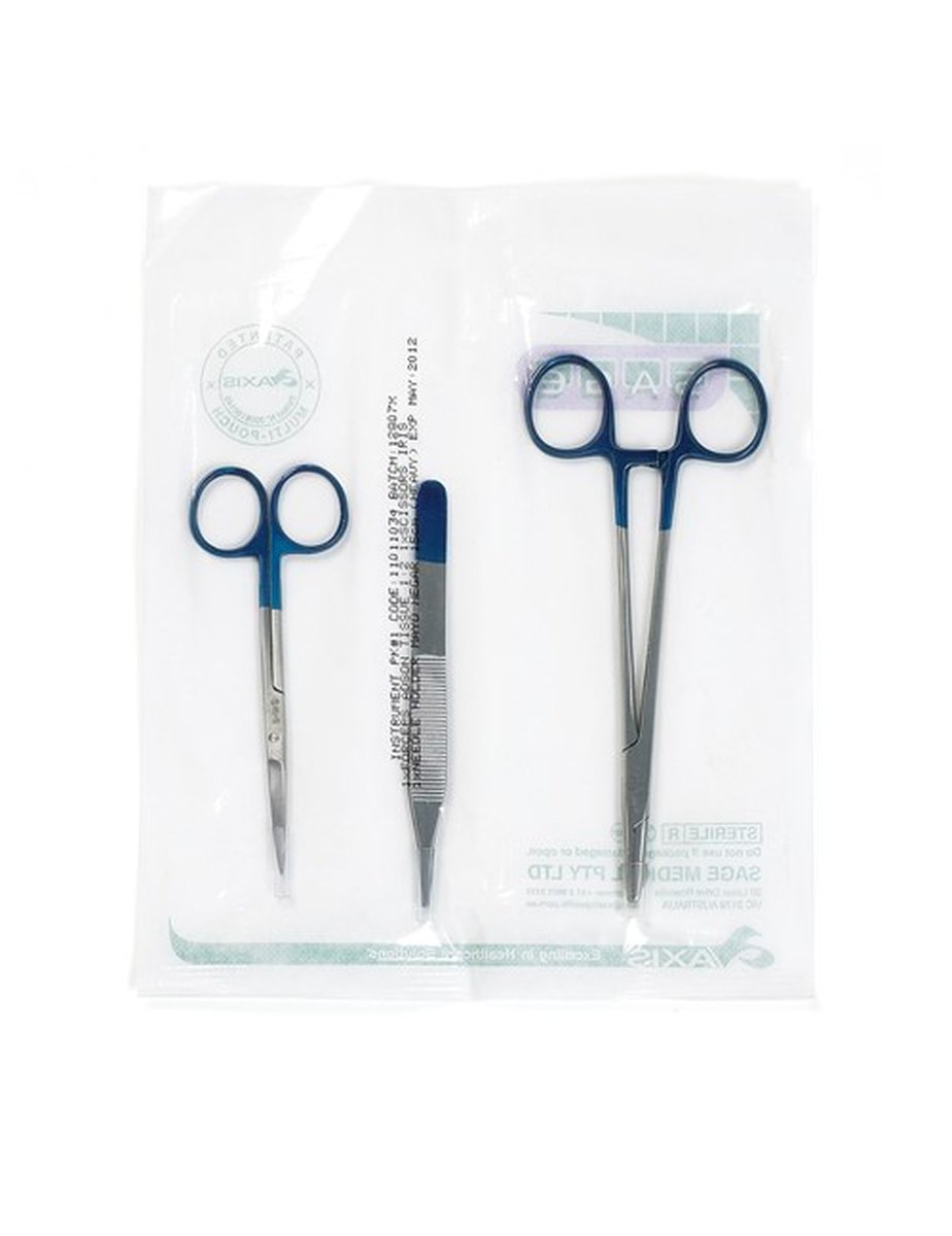 Sage Instrument Pack.No:1 (Suture Emergency Pack) Sterile. Single