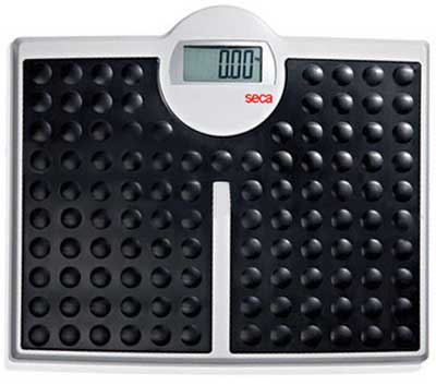 Seca Electronic Floor Scales with Black Rubber Platform 200kg Capacity