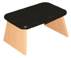 Single Step Wooden Stool with Black Top and Beech Melamine