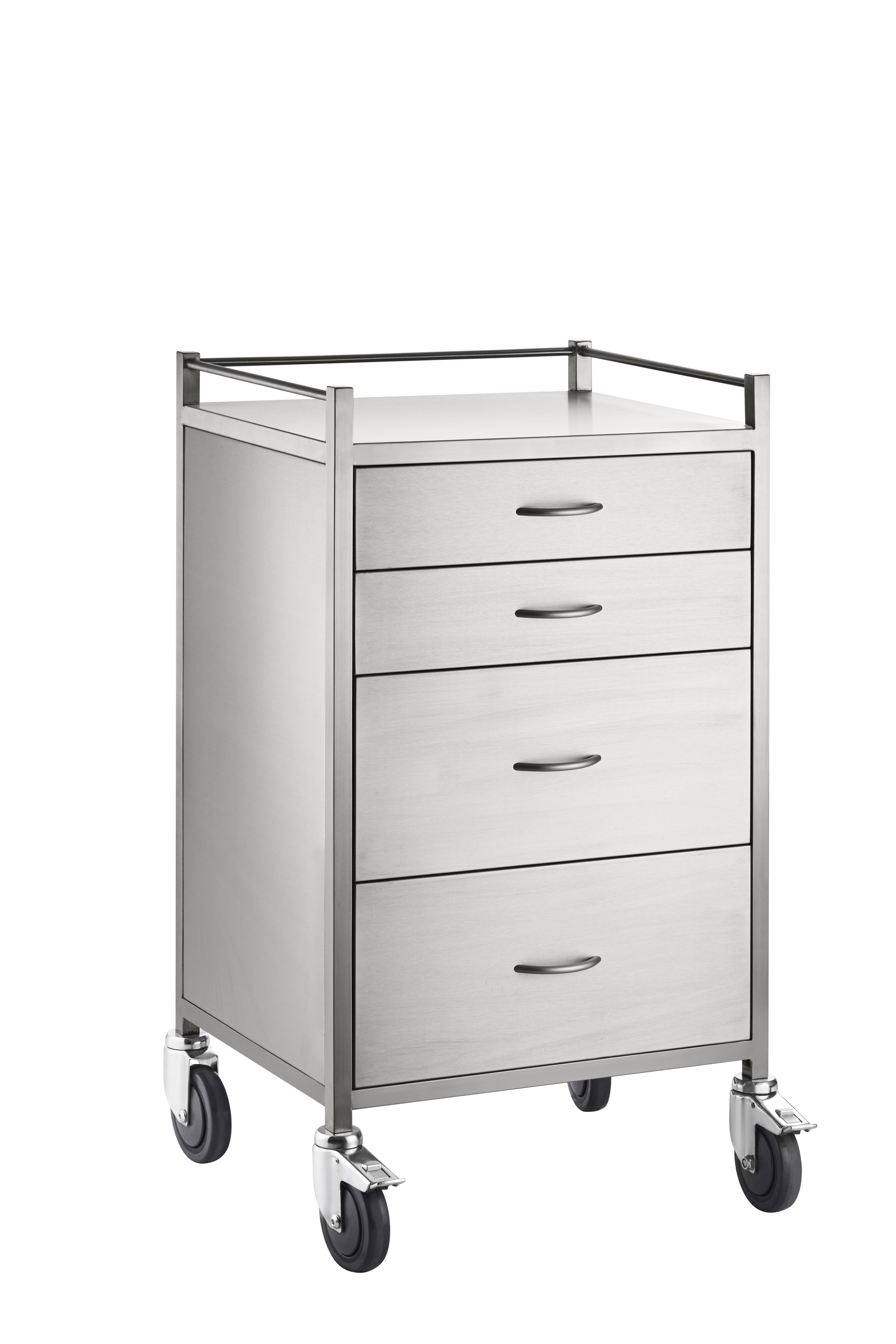 StainlessSteelAnaestheticTrolleyFourDrawer