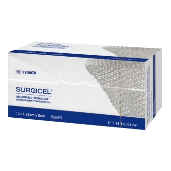 Surgicel Absorbable Haemostat Dressing 1.2cm x 5cm. Box of 12