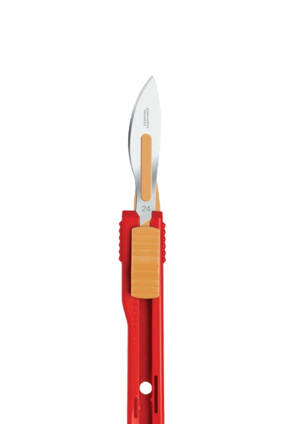 Swann Morton Disposable Retractable Scalpel with Handle #24. Box of 25