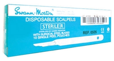 SwannMortonScalpelBladeWithDisposableHandleNo15BoxOf10