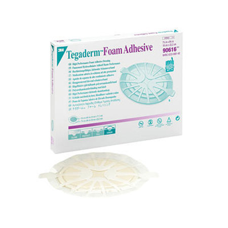 Tegaderm High Performance Foam Adhesive Dressing Oval 19cm x 12.2cm. Pack of 5