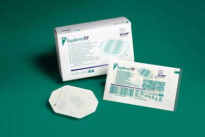 Tegaderm Holding Power (HP) Transparent Film Dressings with Frame 6cm x 7cm Rectangle. Box of 100