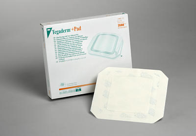 Tegaderm + Pad Transparent with Absorbent Pad 9cm x 20cm. Box of 25