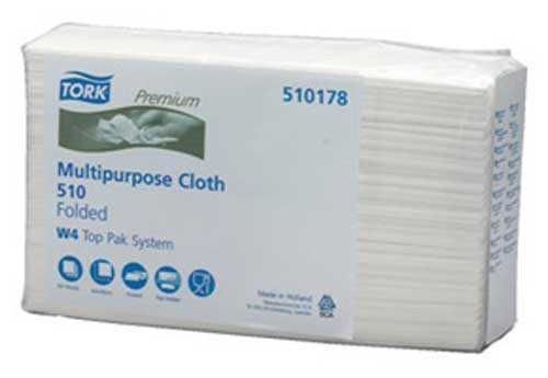Tork Premium Non-woven Multipurpose Cloth 510 42cm x 38cm. 5 Packets of 150