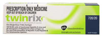 Twinrix Hepatitis A & B Vaccine Adult 1mL Pre-Filled Syringe *S4*