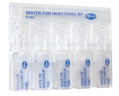 Water for Injection 50 x 5ml Steri-Amps
