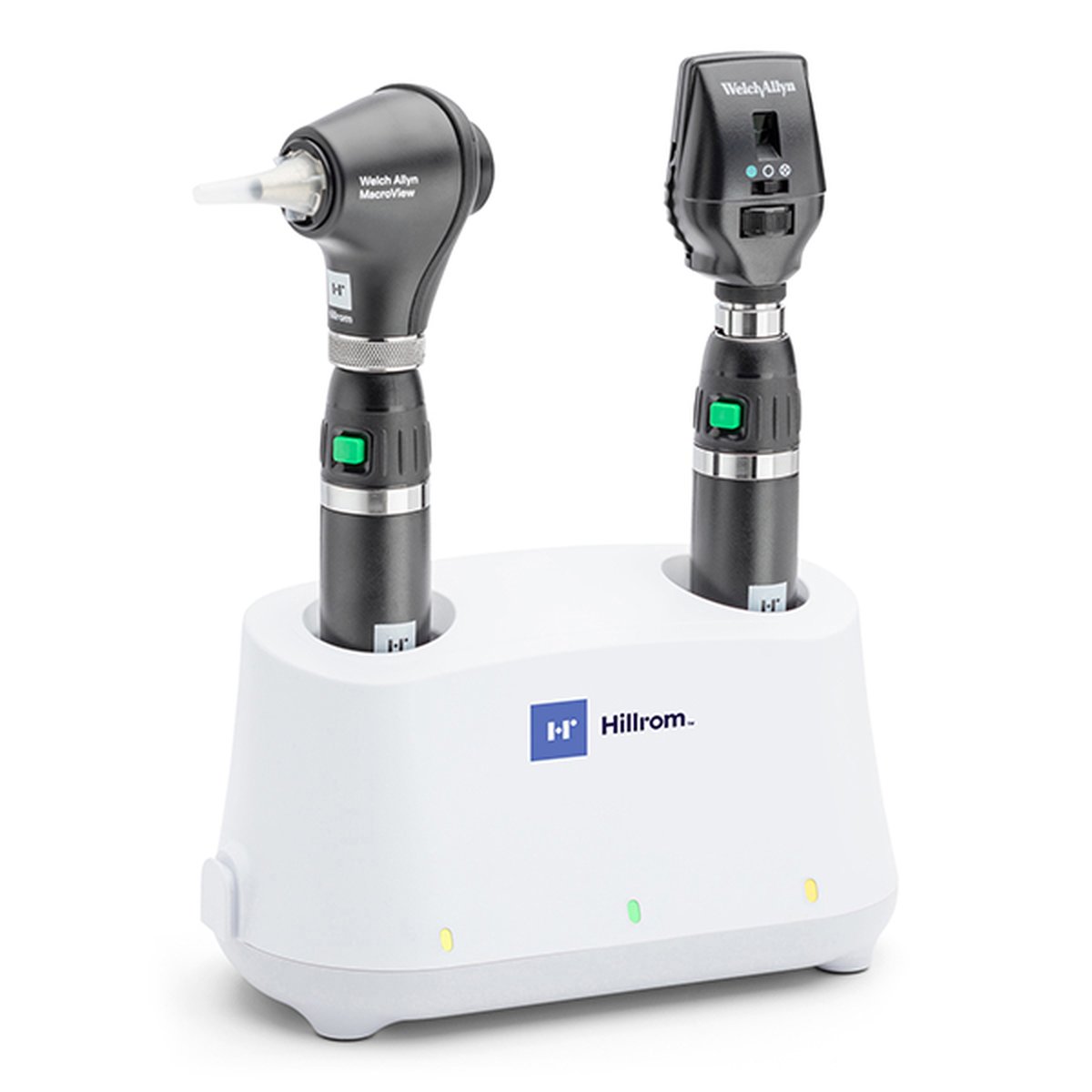 Welch Allyn LED Desk Diagnostic Set with Coaxial Ophthalmoscope, MacroView Basic, Desk Charger & Two Li-ion Basic Handles