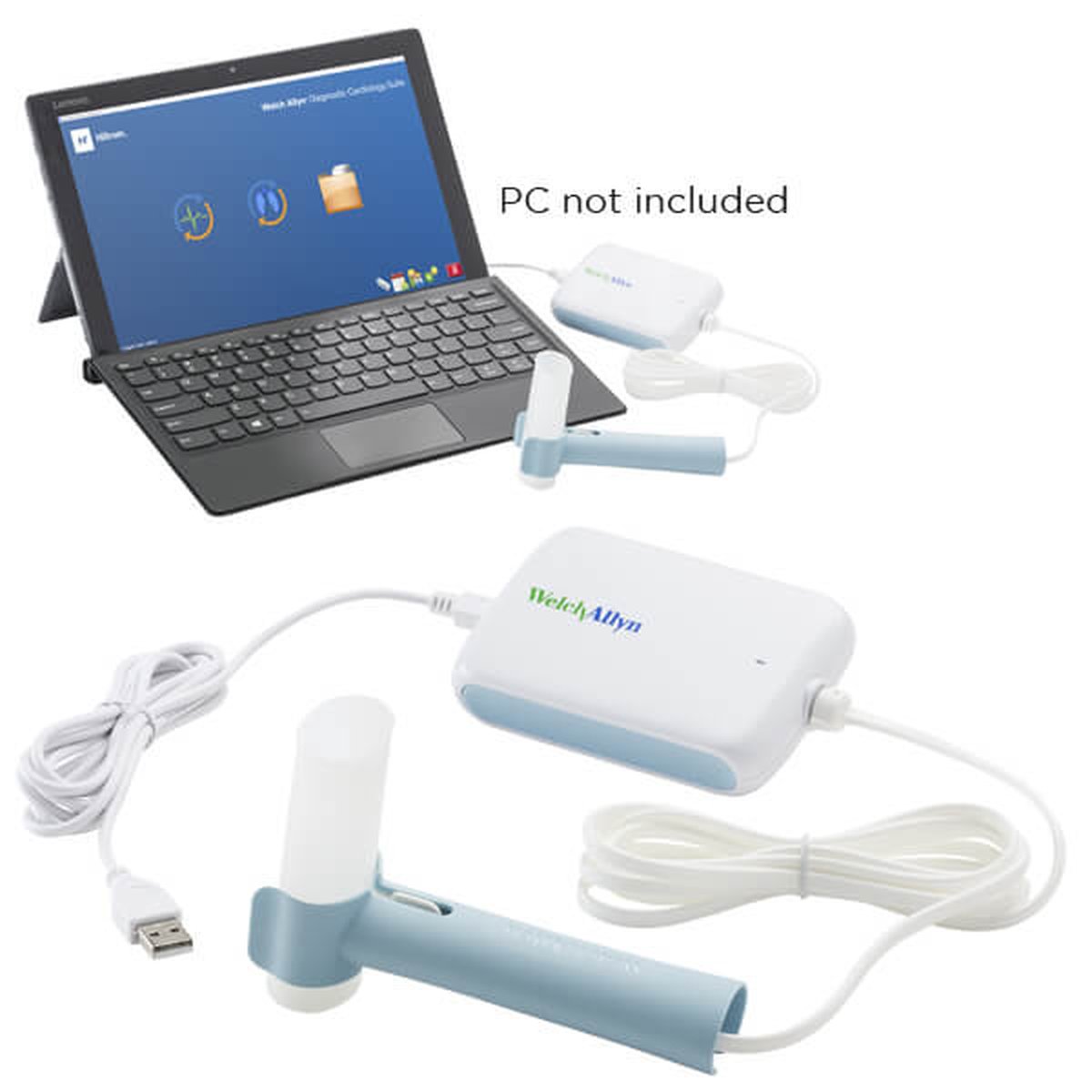 Welch Allyn PC Based Spirometer without Calibration Syringe