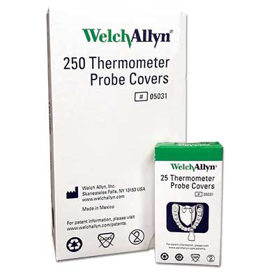 Welch Allyn SureTemp Thermometer Disposable Probe Covers. Pack of 250