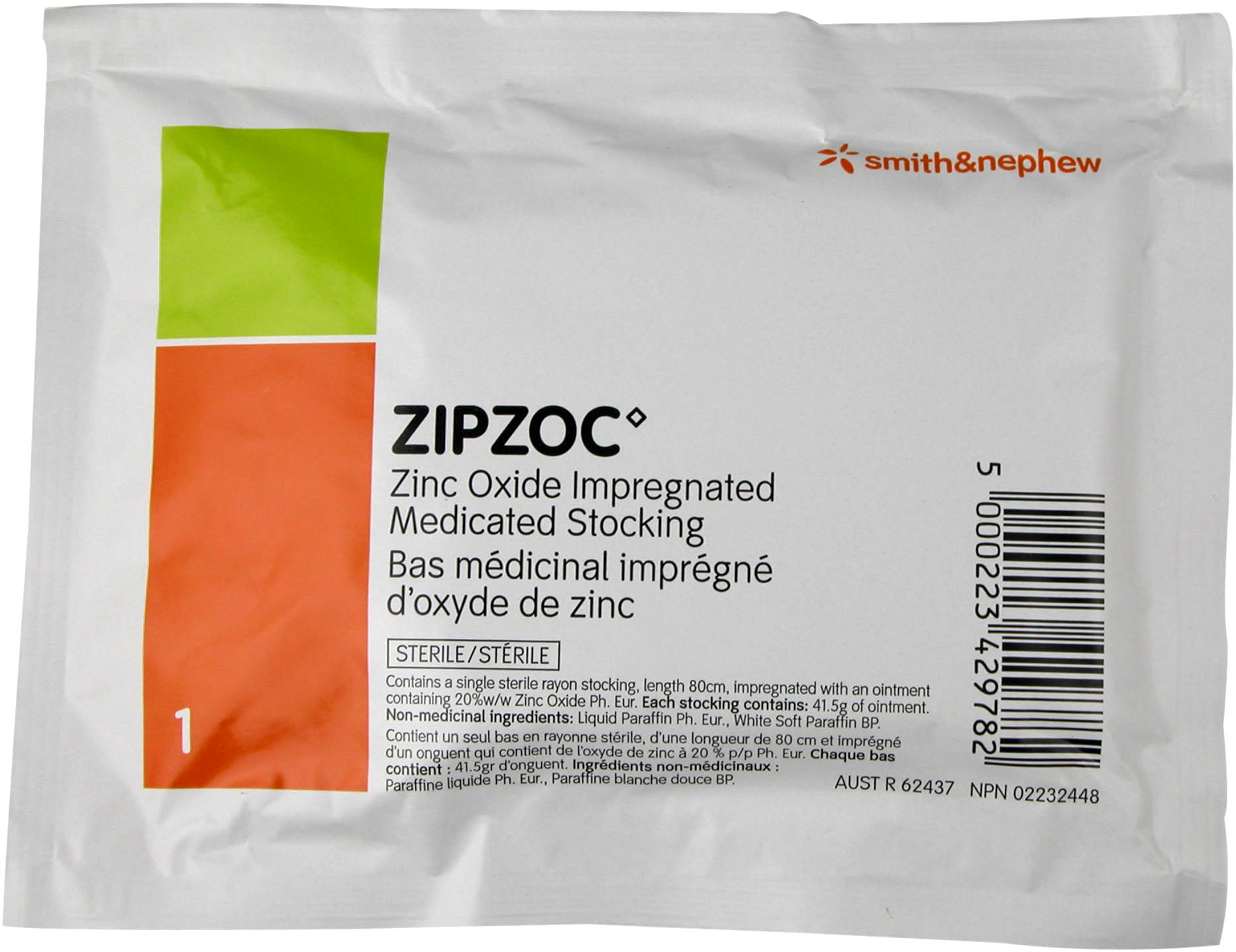 ZipzocMedicatedStocking(ZincOxide)SterilePackOf10