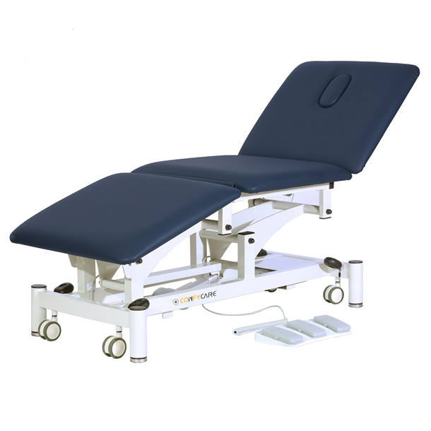 Pacific Medical 3 Section All Electric Examination Table with Three Motors, Navy Blue