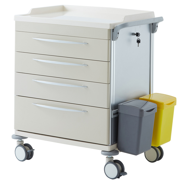 Pacific Medical Four Drawer Medicine Trolley 