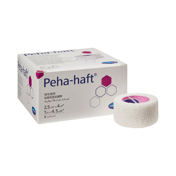 PehaHaft Cohesive Bandage 2.5cm x 4m. Pack of 8