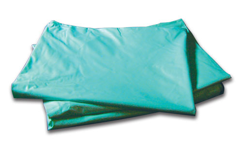 Pillow Slip with Zip Waterproof Green Vinyl. Reuseable 78cm x 51cm