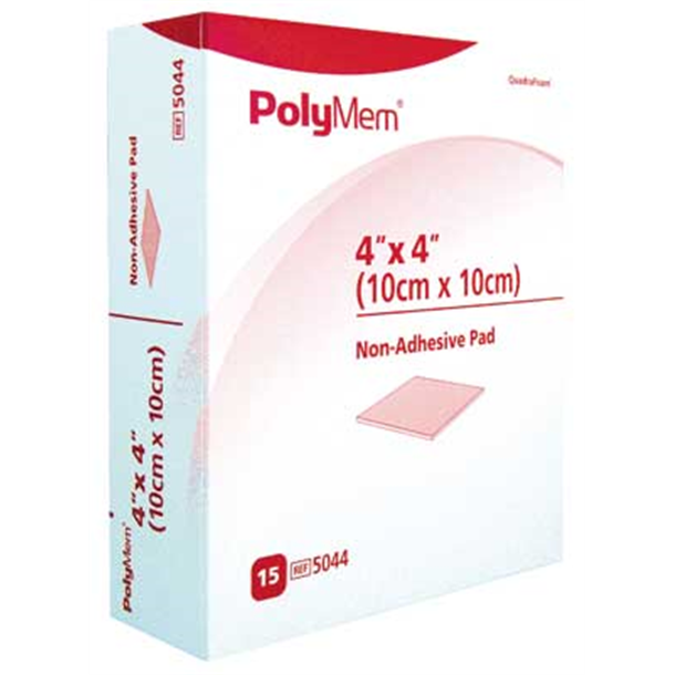 PolyMem Non-Adhesive Membrane Pad Dressing 10cm x 10cm. Box of 15