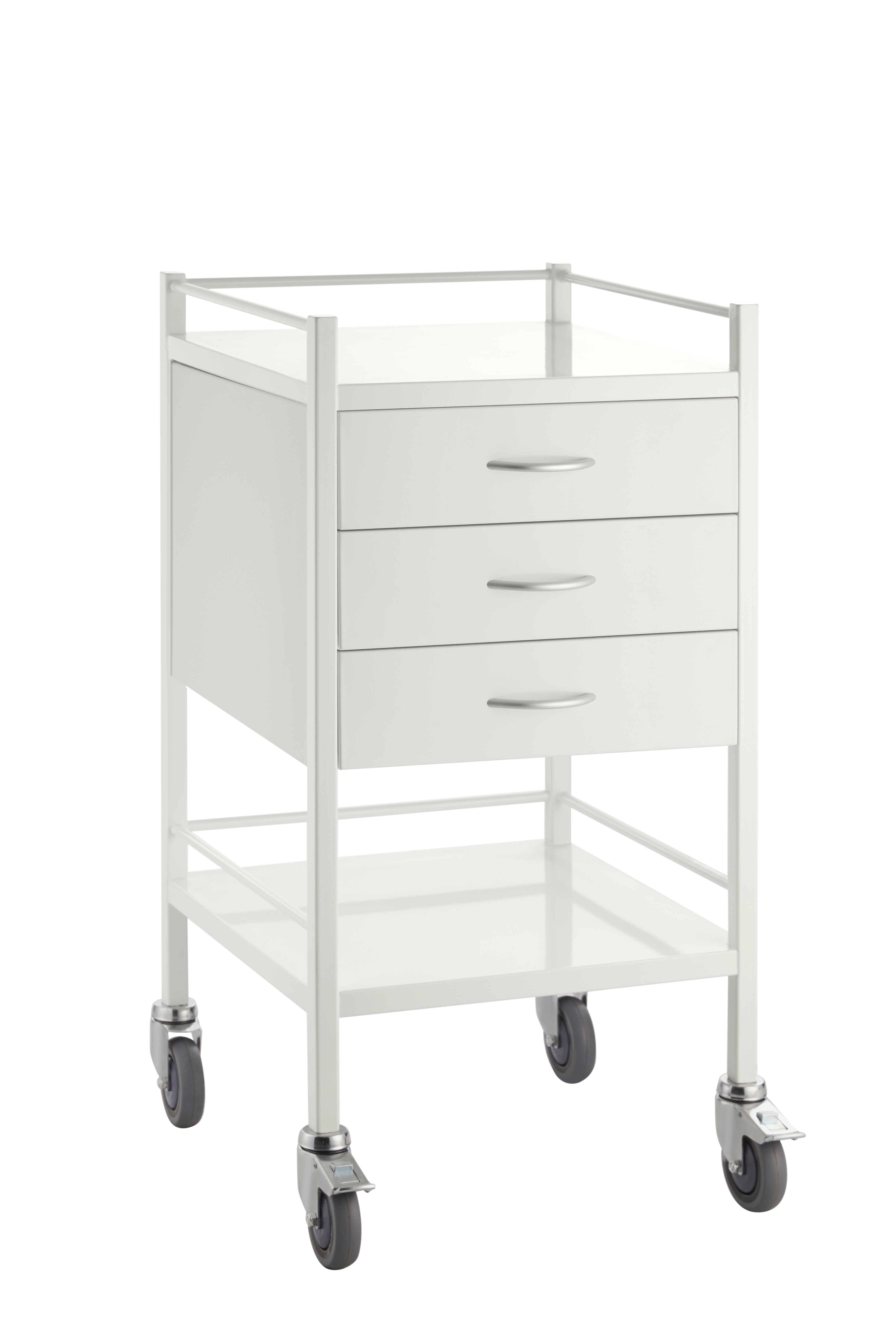 Powder Coated Instrument Trolley with Three Drawers 