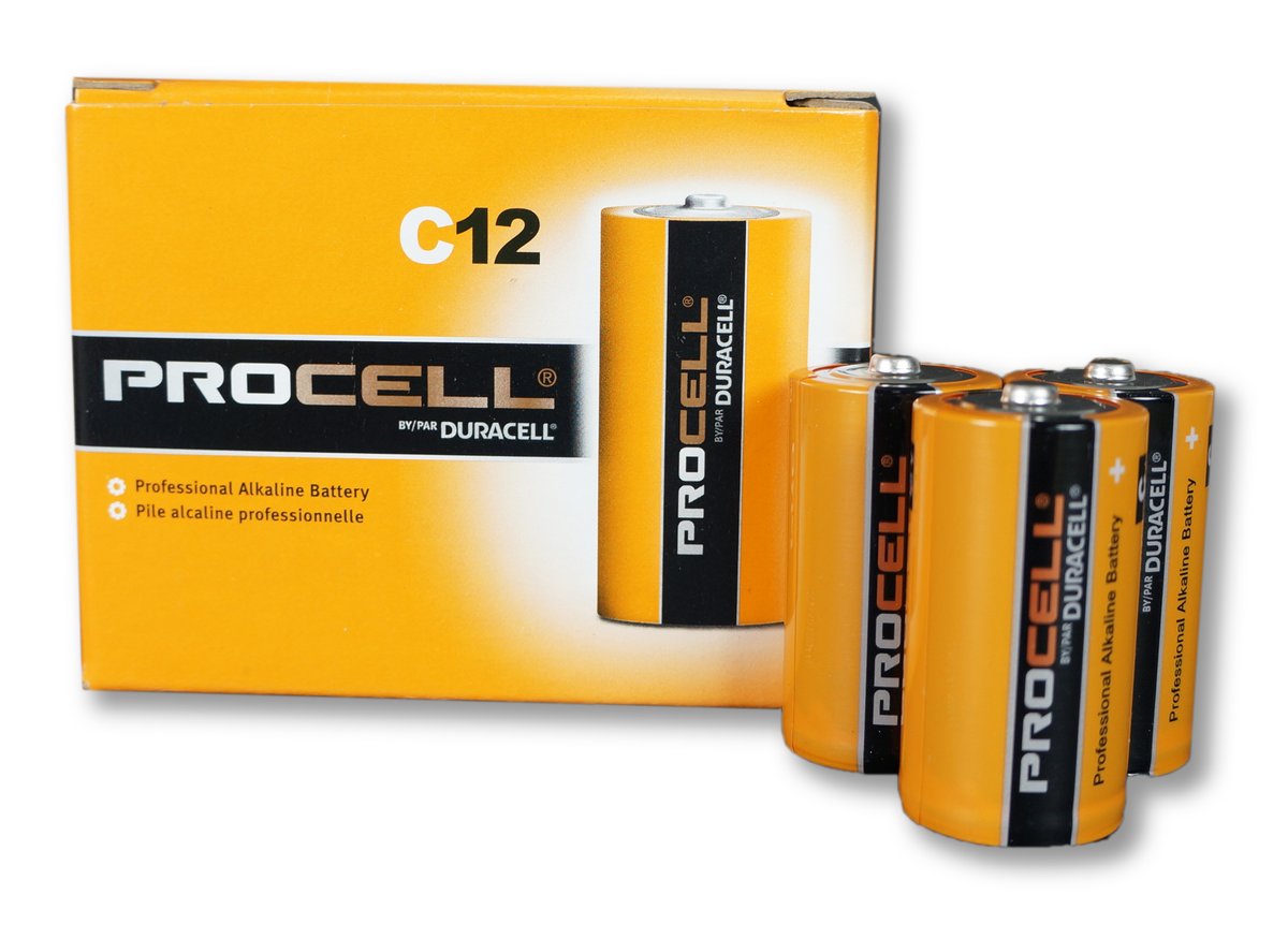 Procell Battery Size C - Box of 12 Alkaline