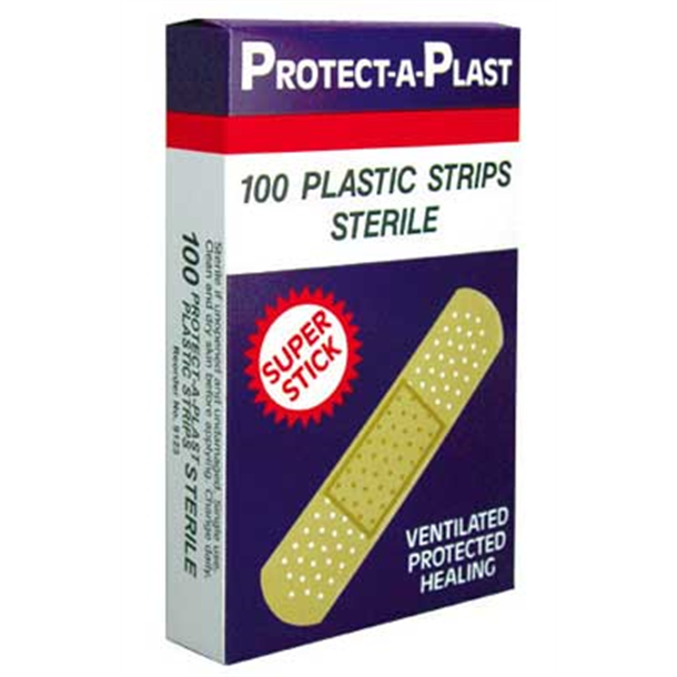 Protect-A-Plast Plastic Strips Sterile Box of 100