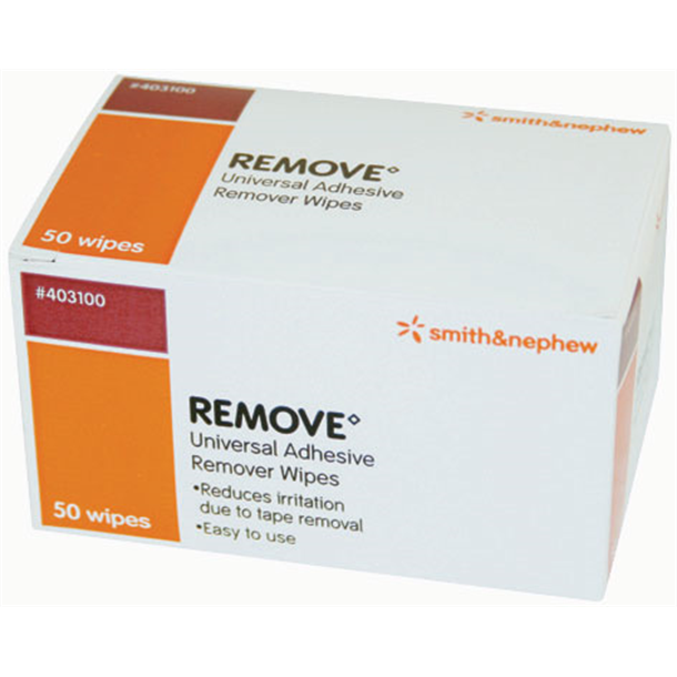 Remove Adhesive Solvent Wipes. Pack of 50