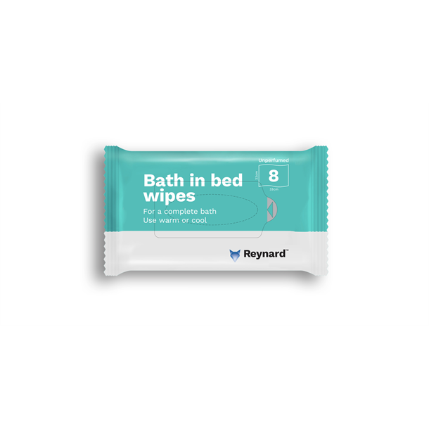Reynard Bed Bath Wipes. Pack of 8