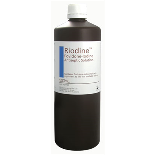 Riodine Povidone Iodine 10% 500ml Antiseptic Solution