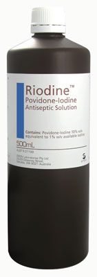 Riodine Povidone Iodine 10% Antiseptic Solution 500ml