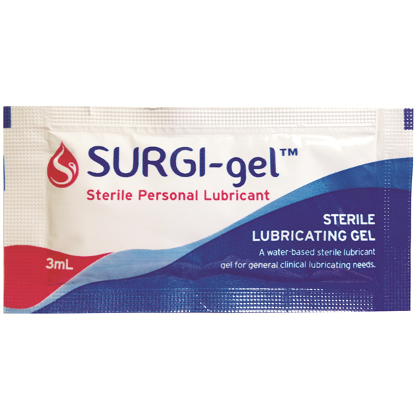 SURGI-gel Plus Sterile Lubricating Gel 144 x 3ml Sachet