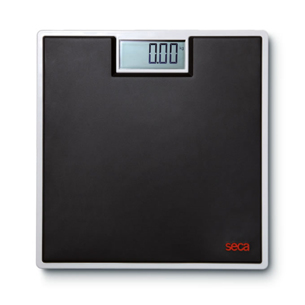 Seca Electronic Flat Scale 150kg 100grm Graduation with Black Rubber Platform