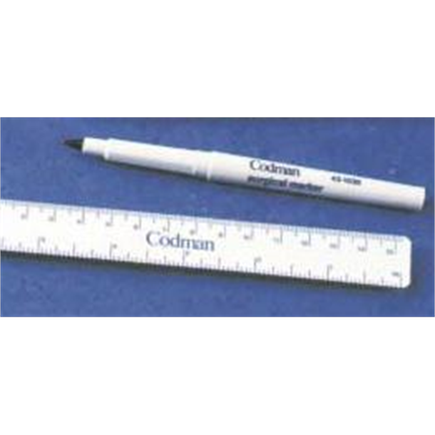 Skin Marking Pen Micro Tip with Ruler. Sterile 