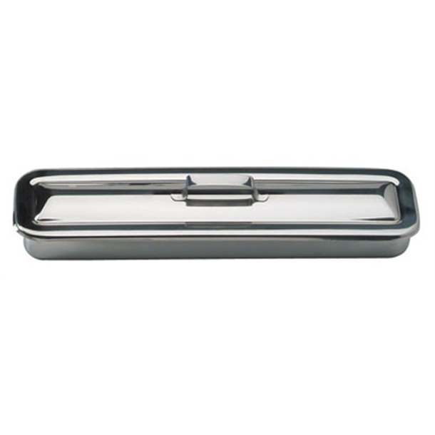 Stainless Steel Catheter Tray with Lid - 430 x 100 x 50mm