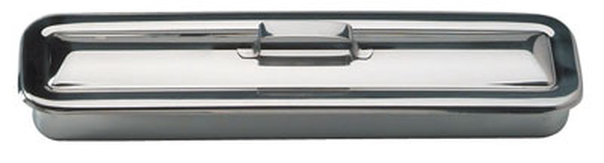 Stainless Steel Catheter Tray with Lid - 430 x 100 x 50mm