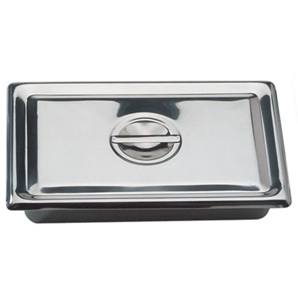 Stainless Steel Instrument Tray with Lid - 300 x 200 x 65mm