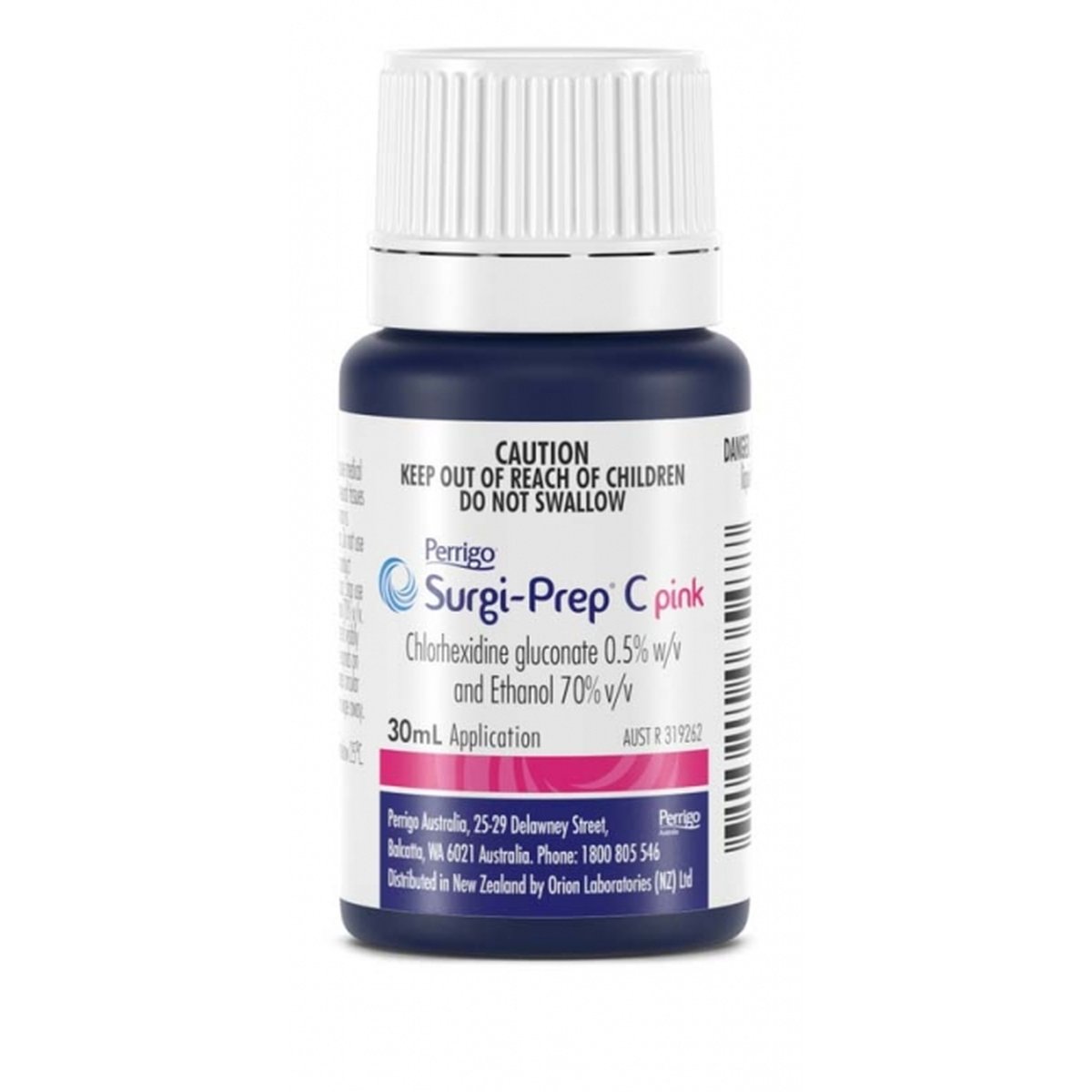 Surgi-Prep C+ 2% Chlorhexidine Gluconate & Ethanol 70% 30 x 30ml. Tinted Pink