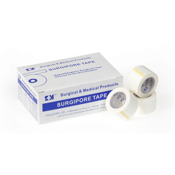Surgipore Surgical Tape 25mm x 9.1m. Box of 12