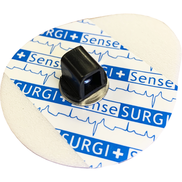  SURGI+Sense Foam ECG Electrode with 4mm Patient Lead Socket 38mm x 42mm. Pack of 40