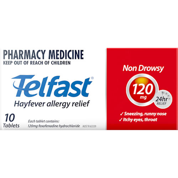 Telfast *S2* Tablets 120mg. Pack of 10