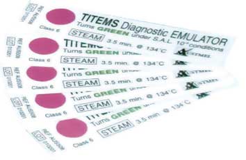 Titems Diagnostic Steam Emulator Strips Class 6. Pack of 250