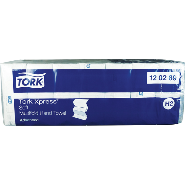 Tork Advanced Hand Towel Interfold Soft (H2) 25.5cm x 21.2cm. 21 Packs of 180