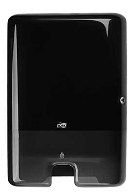 Tork Dispenser for Interfold Hand Towels H2 Black Acrylic 