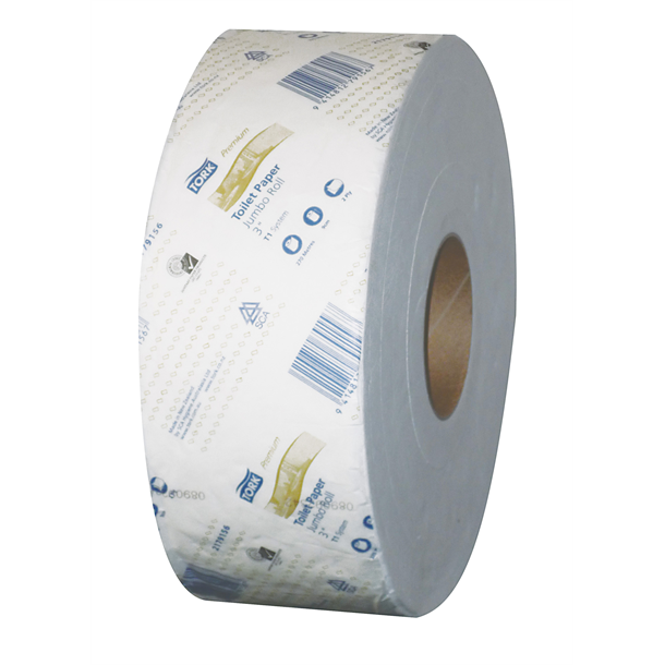 Tork Premium Toilet Paper Jumbo Roll 9cm x 270m 2ply White Virgin Paper. 
