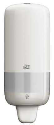 Tork S1 Liquid Soap Dispenser. White Acrylic
