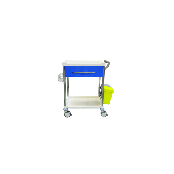 Treatment Trolley Blue/Grey with One Drawer