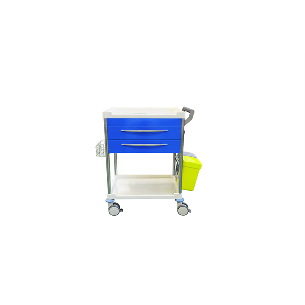 Treatment Trolley Blue/Grey with Two Drawers