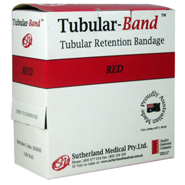 Tubular-Band Retention Bandage 3.5cm - Small Limb 10m Red
