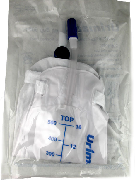 UrimaaX Urine Leg Bag 500ml with 10cm Inlet Tube