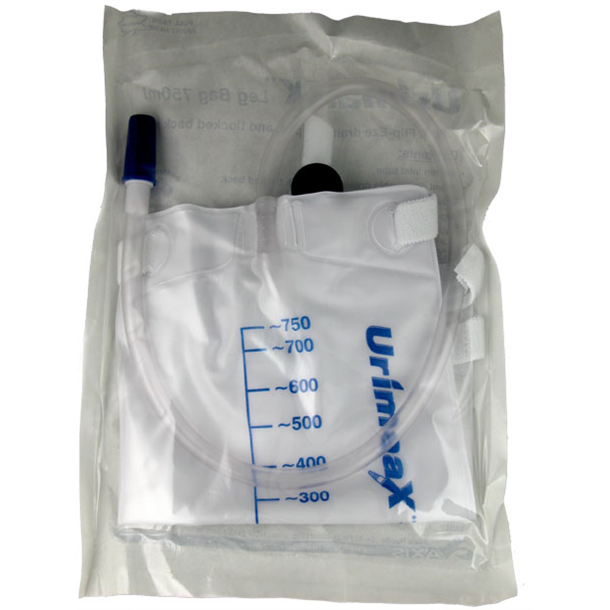 UrimaaX Urine Leg Bag 750ml with 50cm Inlet Tube