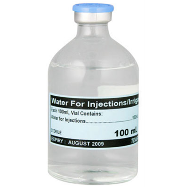 Water for Injection 10 x 100ml Plastic Vial